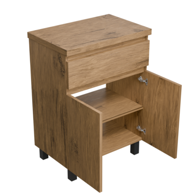 Komoda łazienkowa Ariza 60 dąb pod Umywalkę loft czarne nóżki