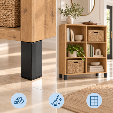 Nóżki meblowe regulowane aluminiowe 100 mm 40x40 czarny mat stopka 4 szt.