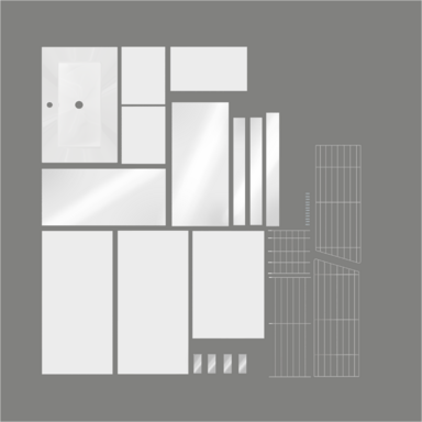 Szafka do łazienki z umywalką biała MDF Ribera 80 kosz na pranie 3 półki