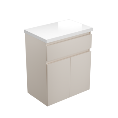 Szafka łazienkowa Ariza 60 Kaszmir Mat z Blatem Zestaw Szuflada