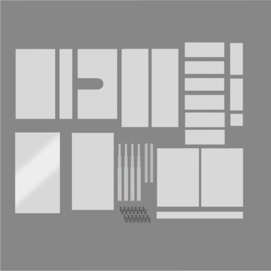 Szafka łazienkowa Girona 60 biały lakier blat biały złote uchwyty