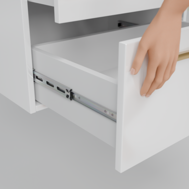 Szafka łazienkowa Girona 60 biały lakier ceramiczna umywalka złoty uchwyt