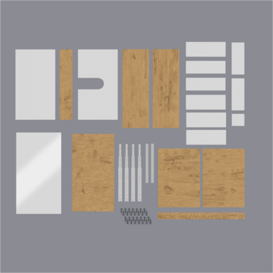 Szafka łazienkowa Girona 60 dąb lancelot, blat biały