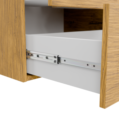 Szafka łazienkowa Girona 60 dąb lancelot, blat czarny