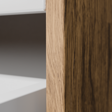 Szafka łazienkowa Girona 60 dąb lancelot, umywalka ceramiczna