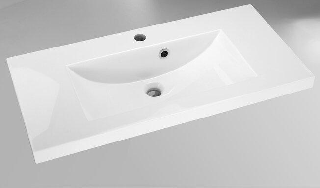 Szafka łazienkowa Girona 80 biały lakier z umywalką 2 rodzaje do wyboru