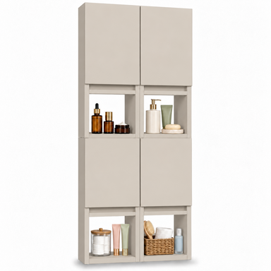 Szafka łazienkowa nad pralkę 150x56x25 Wisząca do łazienki Kaszmir mat