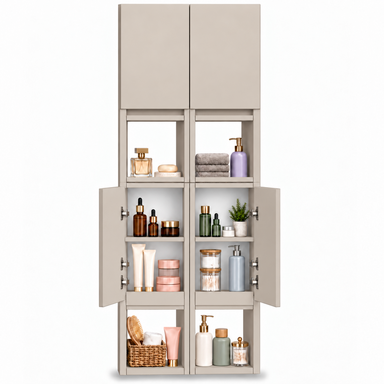 Szafka łazienkowa nad pralkę 150x56x25 Wisząca do łazienki Kaszmir mat