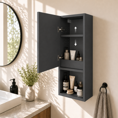 Szafka łazienkowa Wisząca 78x28 cm Górna Antracyt