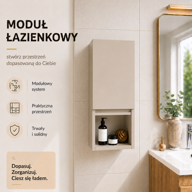  Szafka łazienkowa Wisząca 78x28 cm Górna Kaszmir