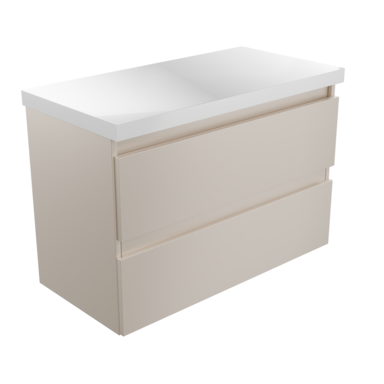 Szafka łazienkowa wisząca z Blatem 80 cm Nablatowa Kaszmir Wąska Szuflady Organizer