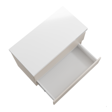 Szafka łazienkowa wisząca z Blatem 80 cm Nablatowa Kaszmir Wąska Szuflady Organizer