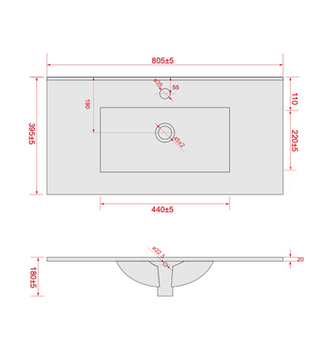 Szafka łazienkowa wisząca z Umywalką 80 cm Kaszmir Wąska Szuflady Organizer