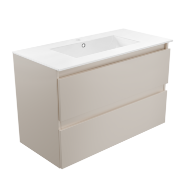 Szafka łazienkowa wisząca z Umywalką 80 cm Kaszmir Wąska Szuflady Organizer