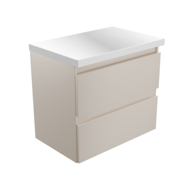 Szafka łazienkowa z Blatem Zestaw Kaszmir 60 Wisząca Wąska Szuflady Nablatowa