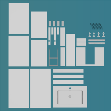 Szafka łazienkowa z umywalką ARIZA 60 BIAŁA MDF Stojąca I Wisząca