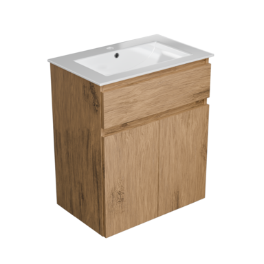 Szafka łazienkowa z umywalką ARIZA 60 Dąb lancelot styl loft w naturalnym wydaniu