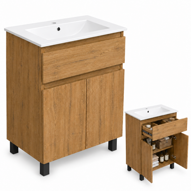 Szafka łazienkowa z umywalką ARIZA 60 Dąb lancelot styl loft