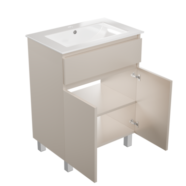 Szafka łazienkowa z umywalką ARIZA 60 Kaszmir Mat Szuflada Półka