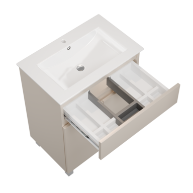 Szafka łazienkowa z umywalką ARIZA 60 Kaszmir Mat Szuflada Półka