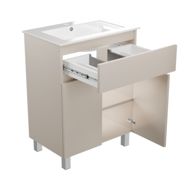 Szafka łazienkowa z umywalką ARIZA 60 Kaszmir Mat Szuflada Półka