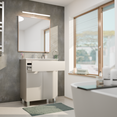 Szafka łazienkowa z umywalką ARIZA 60 Kaszmir Mat Szuflada Półka