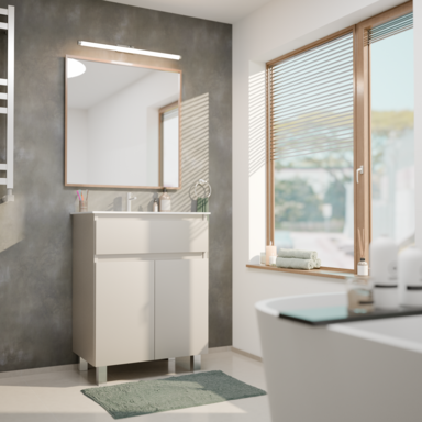 Szafka łazienkowa z umywalką ARIZA 60 Kaszmir Mat Szuflada Półka