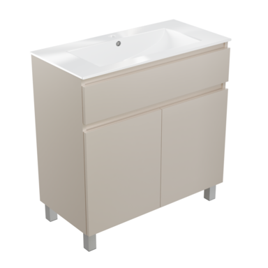 Szafka łazienkowa z umywalką ARIZA 80 Kaszmir mat Zestaw Szuflada Półka wisząca/stojąca