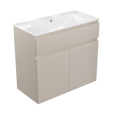 Szafka łazienkowa z umywalką ARIZA 80 Kaszmir mat Zestaw Szuflada Półka wisząca/stojąca