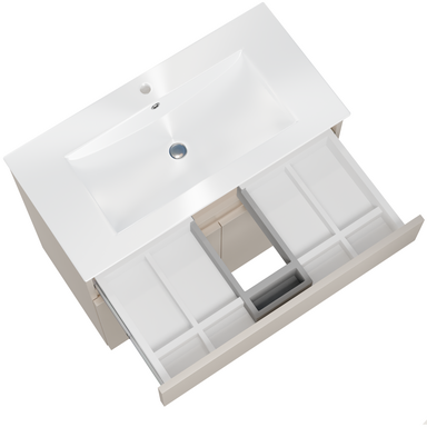 Szafka łazienkowa z umywalką ARIZA 80 Kaszmir mat Zestaw Szuflada Półka wisząca/stojąca