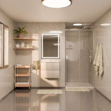 Szafka łazienkowa z Umywalką Zestaw Kaszmir 60 x 40 Wisząca Wąska Szuflady