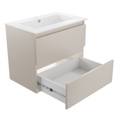 Szafka łazienkowa z Umywalką Zestaw Kaszmir 60 x 40 Wisząca Wąska Szuflady