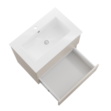 Szafka łazienkowa z Umywalką Zestaw Kaszmir 60 x 40 Wisząca Wąska Szuflady