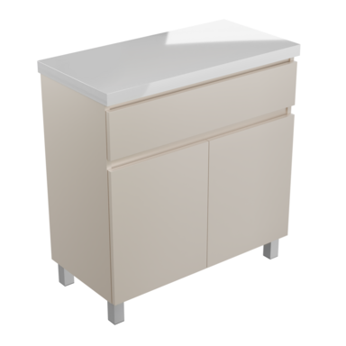 Szafka pod Umywalkę Stojąca I Wisząca ARIZA 80 Kaszmir Mat Blat Biały