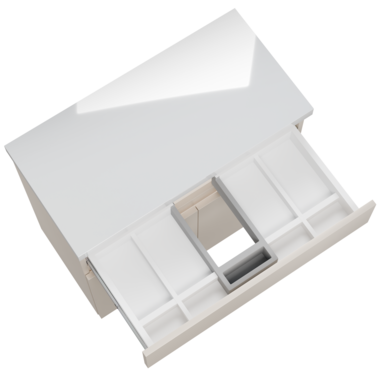 Szafka pod Umywalkę Stojąca I Wisząca ARIZA 80 Kaszmir Mat Blat Biały