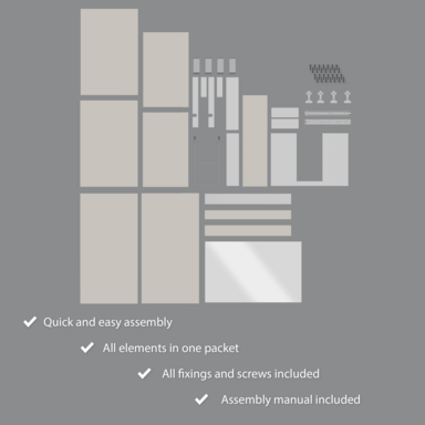 Szafka pod Umywalkę Stojąca I Wisząca ARIZA 80 Kaszmir Mat Blat Biały