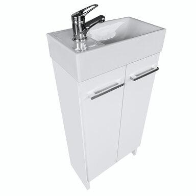 Wąska szafka do łazienki z umywalką 40 biała Malibu