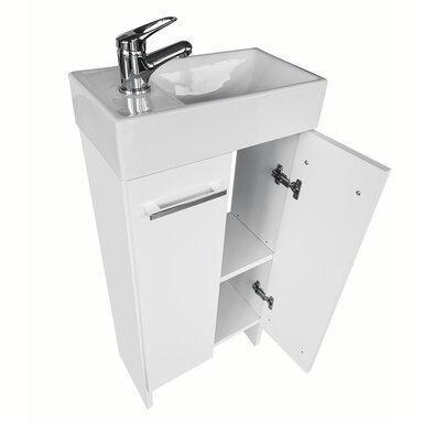 Wąska szafka do łazienki z umywalką 40 biała Malibu