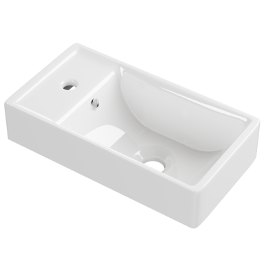 Wąska szafka do łazienki z umywalką MALIBU 40 cm dąb lancelot