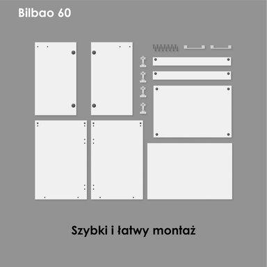 Wisząca Szafka Łazienkowa z Blatem 60cm Biała