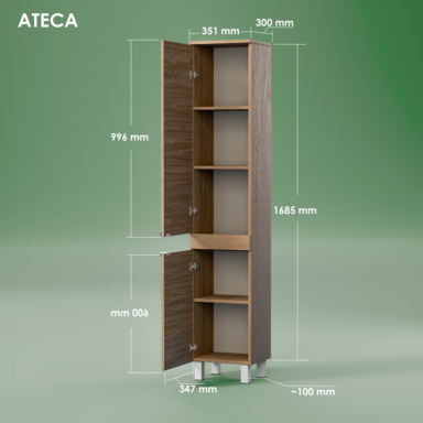 Zestaw łazienkowy OLVERA57 szafka z umywalką 3w1 jasne drewno Darmowa Dostawa