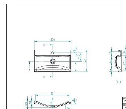Zestaw łazienkowy OLVERA57 szafka z umywalką 3w1 jasne drewno Darmowa Dostawa