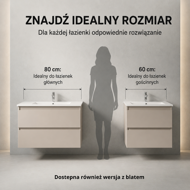 Zestaw mebli łazienkowych CALPE 80 cm z umywalką KASZMIR 4 Szafki