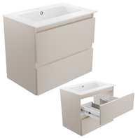 Szafka łazienkowa z Umywalką Zestaw Kaszmir 60 x 40 Wisząca Wąska Szuflady